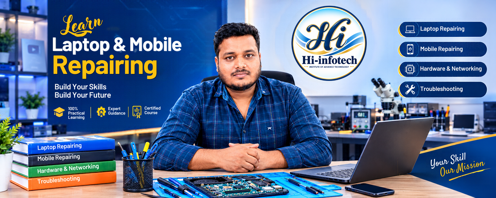 Learn Laptop and Mobile Repairing - Hi-infotech Institute